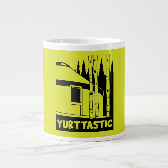 Caneca De Café Grande Yurt Living In Nature (Frente)