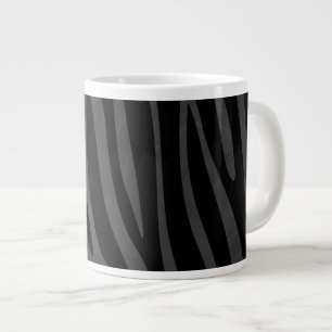 Caneca De Café Grande Zebra Black e Cinza