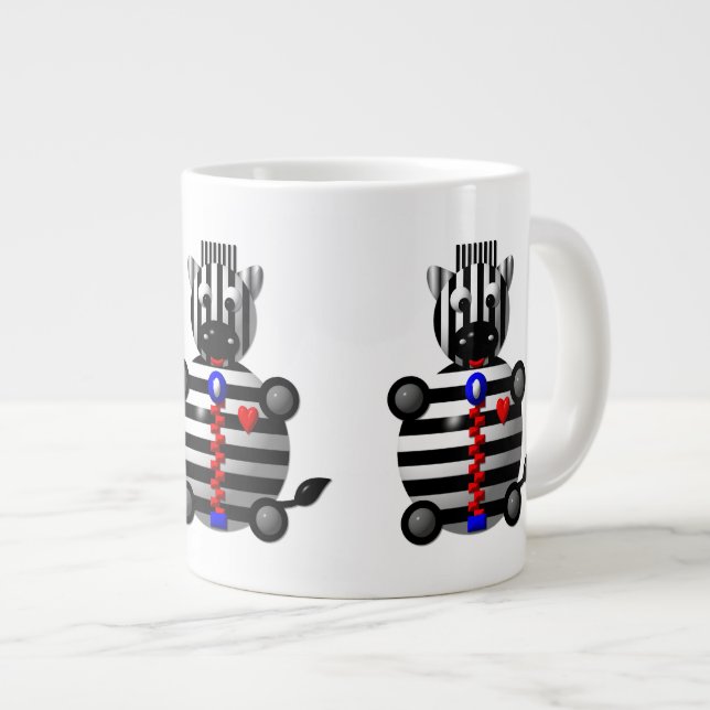 Caneca De Café Grande Zebra com Zíper (Frente Esquerda)