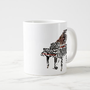 Caneca De Café Grande Zebra KBCPOSITION Grand Piano 2 - 20oz Jumbo Mug
