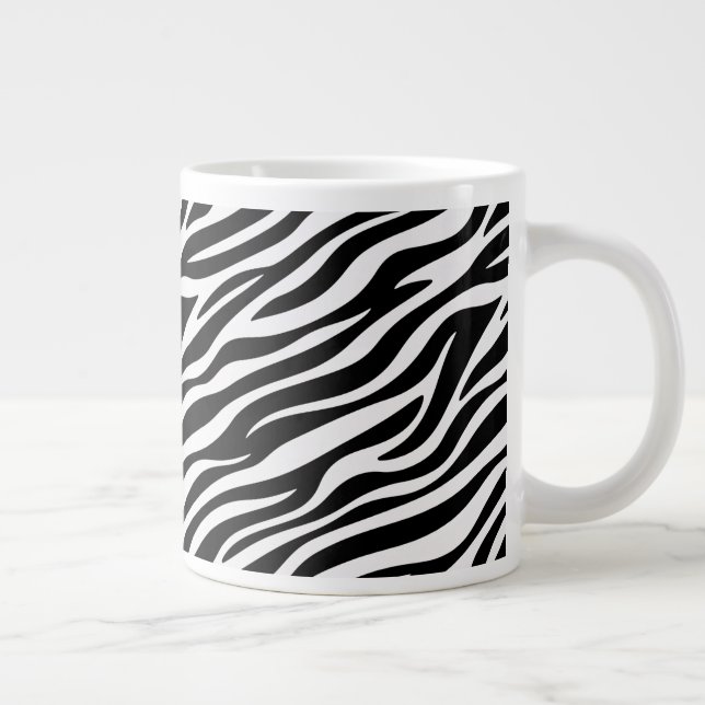 Caneca De Café Grande Zebra Stripes Seamless Pattern Animal Print-60492 (Direita)