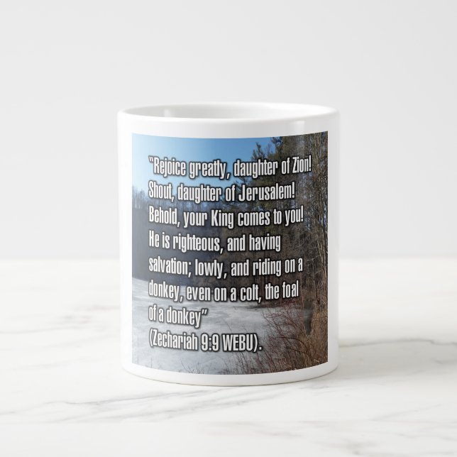 Caneca De Café Grande Zechariah 9:9 WEBU Mug (Frente)