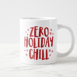 Caneca De Café Grande Zero feriado divertimento falso vermelho brilhante