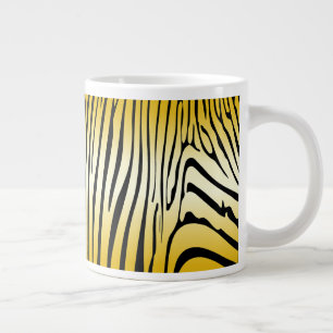 Caneca De Café Grande Zesty Zebra Yellow