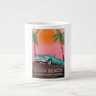 Caneca De Café Grande Zuma Beach Los Angeles County California