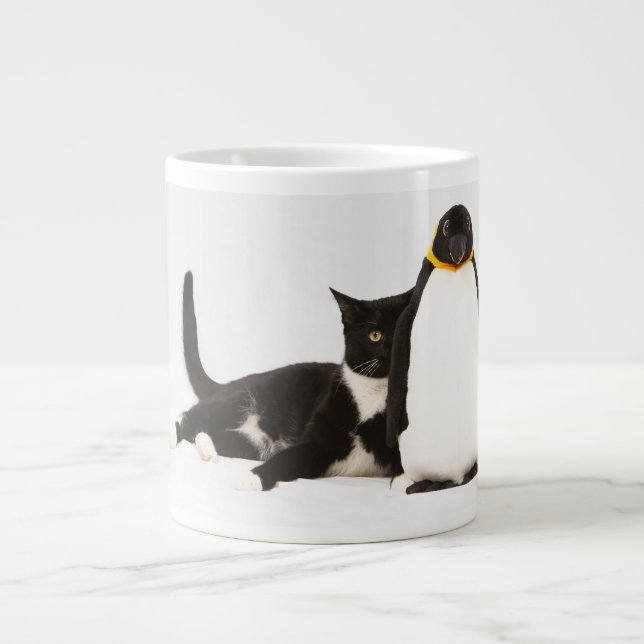 Caneca De Café Grande Zunie e o pinguim (Frente)