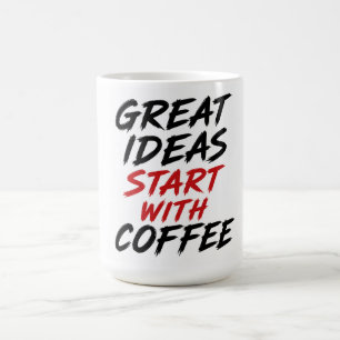 Caneca De Café Grandes ideias começam com café