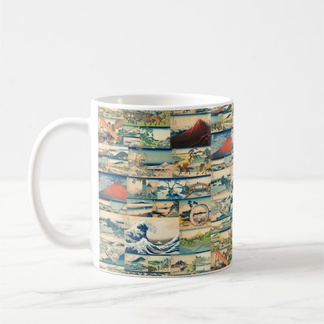 Caneca De Café Grandes impressões do japonês de Hokusai Monte (Esquerda)