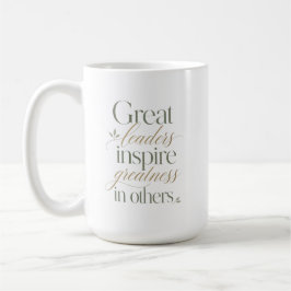 Caneca De Café Grandes Líderes Inspiram Grandeza nos Outros