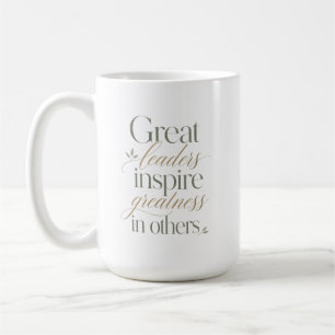Caneca De Café Grandes Líderes Inspiram Grandeza nos Outros