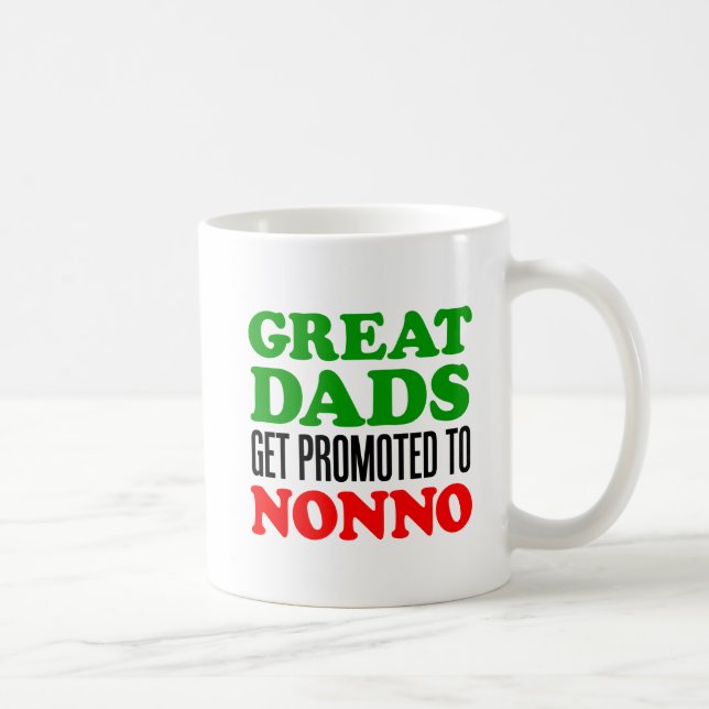 Caneca De Café Grandes pais promovidos a Nonno (Direita)