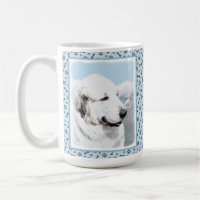 Grandes Pyrenees que pintam - arte original do cão