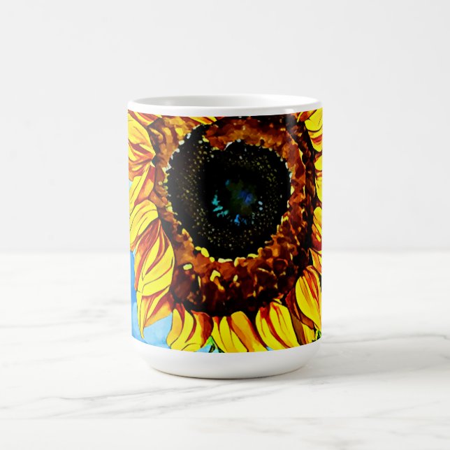Caneca De Café Grandes Sunflower Cobra Natureza Aquosa (Centro)