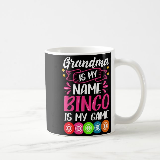 Caneca De Café Grandma Bingo Player Funny Bingo Quote Design  (Direita)