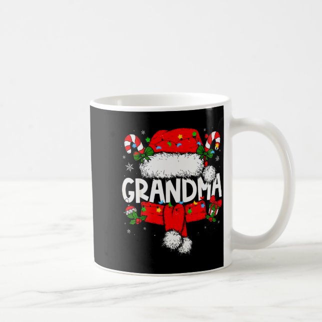 Caneca De Café Grandma Christmas Pajama Santa Claus Family Matchi (Direita)