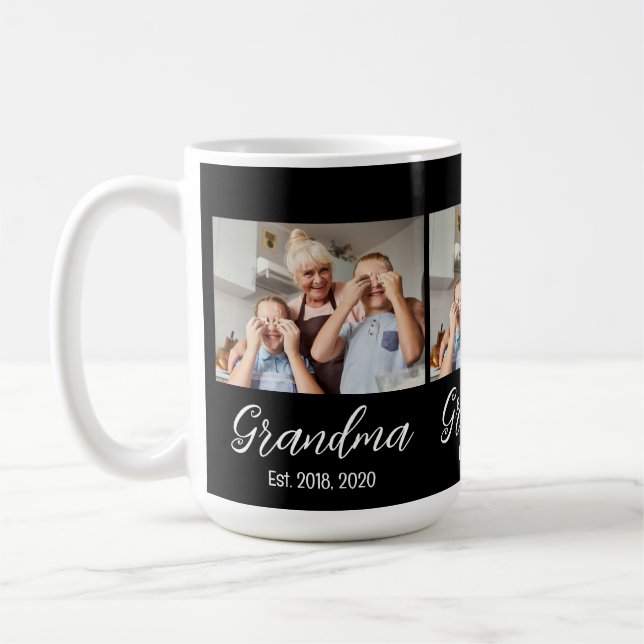 Caneca De Café Grandma Est. White script 3 photo (Esquerda)