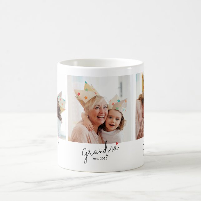 Caneca De Café Grandma Established Script 3 Photo (Centro)