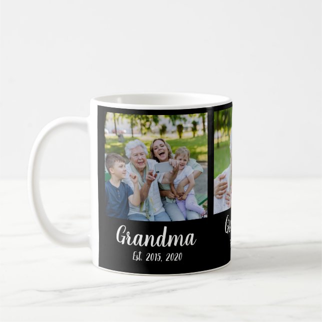 Caneca De Café Grandma Established Script Black 3 Photo (Esquerda)