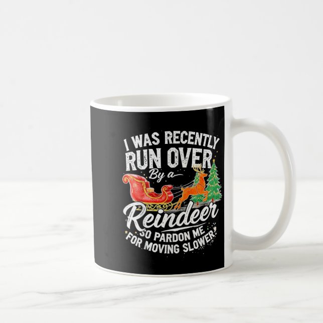 Caneca De Café Grandma Got Run Over By A Reindeer Christmas So Pa (Direita)