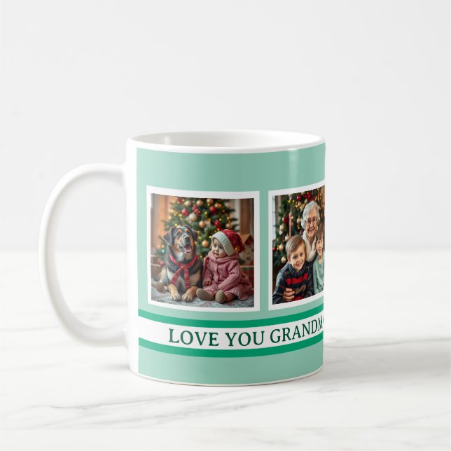 Caneca De Café Grandma's Angels | 4 Photo Template (Esquerda)