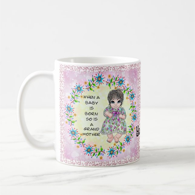 Caneca De Café Grandmas Baby Girl   (Esquerda)