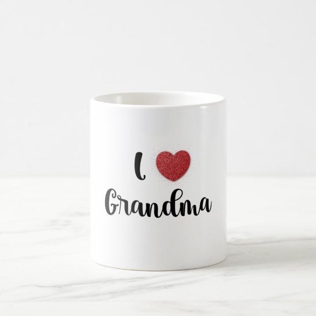 Caneca De Café Grandma's Day I Love Grandma Heart Explosion Gift  (Centro)