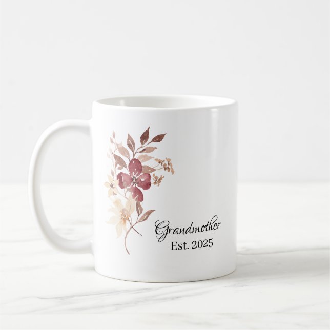 Caneca De Café Grandmother Est. Year – Family Milestone (Esquerda)