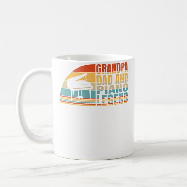 Caneca De Café Grandpa Dad And Piano Legend Pianist And Piano Pla (Esquerda)