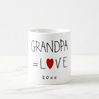 Caneca De Café GRANDPA=LOVE (Ou Qualquer Nome) Dia de os pais Gif