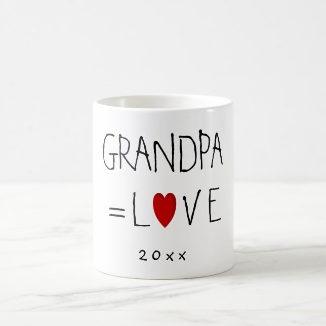 Caneca De Café GRANDPA=LOVE (Ou Qualquer Nome) Dia de os pais Gif (Centro)