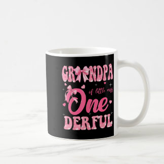 Caneca De Café Grandpa of Little Miss Onederful 1st Birthday Girl