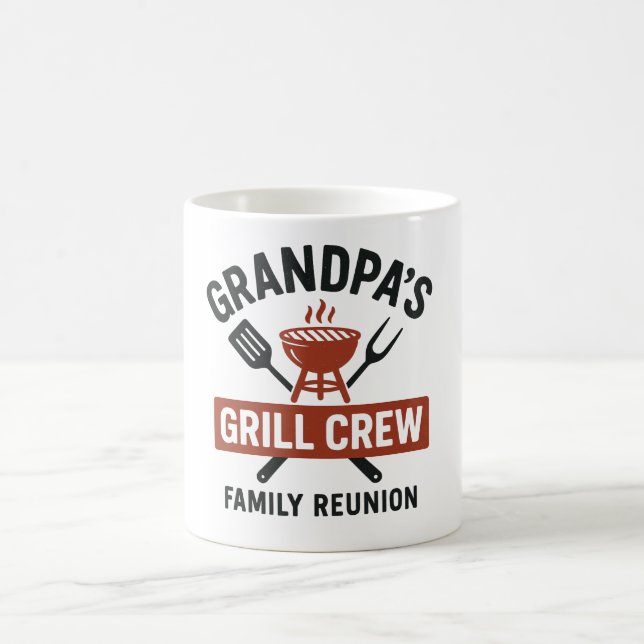 Caneca De Café Grandpa’s Grill Crew | Family BBQ Reunion Shirt (Centro)