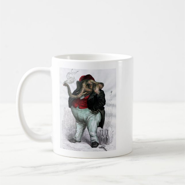 Caneca De Café Grandville Sheeple Zendula Elephant Coffee Mug (Esquerda)