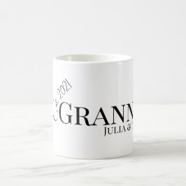 Caneca De Café Granny or Grammy Established Custom Year Modern 