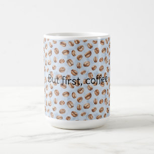 Caneca De Café Grãos de Café Azuis