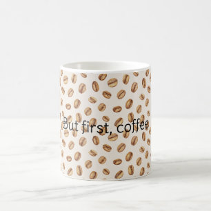 Caneca De Café Grãos de Café com Creme