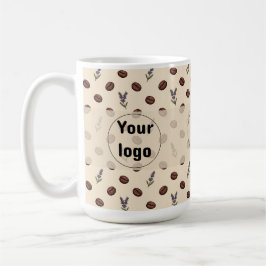 Caneca De Café Grãos de Café Vintage e Padrão Sem Costura de Lava