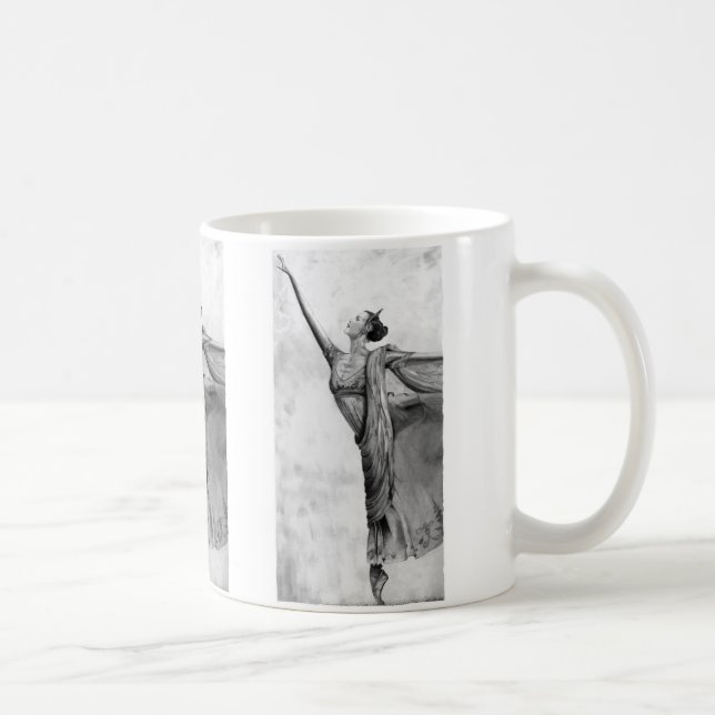 Caneca De Café Graphite Ballerina Dancer Balé (Direita)