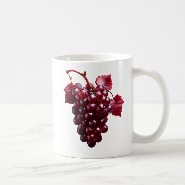 Caneca De Café Grappe de raisin rouge réalise (Direita)