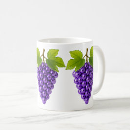 Caneca De Café Grappes de raisin 3d modernes