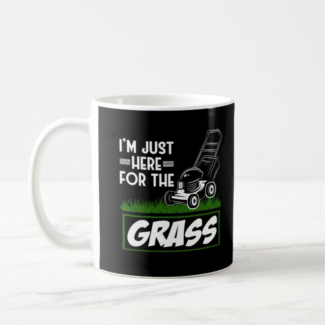 Caneca De Café Grass Mowing Lawn Care Funny Lawn Mower (Esquerda)