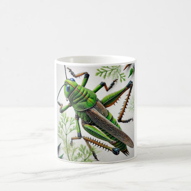 Caneca De Café Grasshopper in natural environment 251024IREF222 - (Centro)