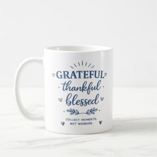 Caneca de Café Grata Agradecida Abençoada Inspirad