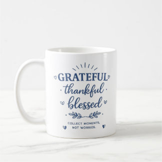 Caneca de Café Grata Agradecida Abençoada Inspirad