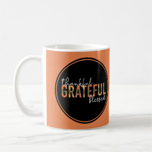 Caneca De Café Grata e Grata Abençoada Tipografia do Impressão Ch