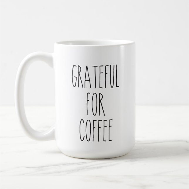 Caneca De Café Grata Por Café Dunn Inspirou Mug (Esquerda)