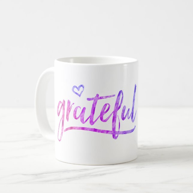 Caneca De Café Grateful Watercolor (Frente Esquerda)