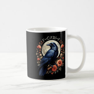 Caneca De Café Grático Feminino de Corvo Engraçado Lua Corvo Humo