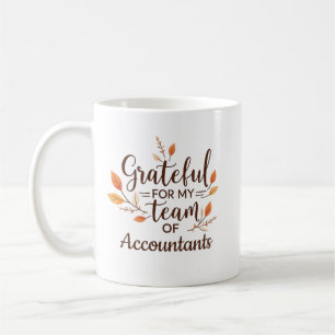 Caneca De Café Gratidão ao Meu Time de Contadores Personalizado