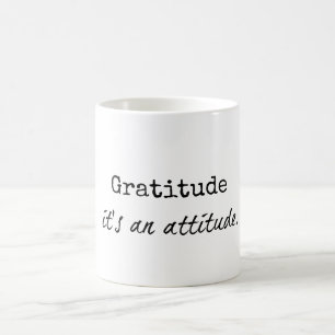 Caneca De Café Gratidão: É uma frase de atitude